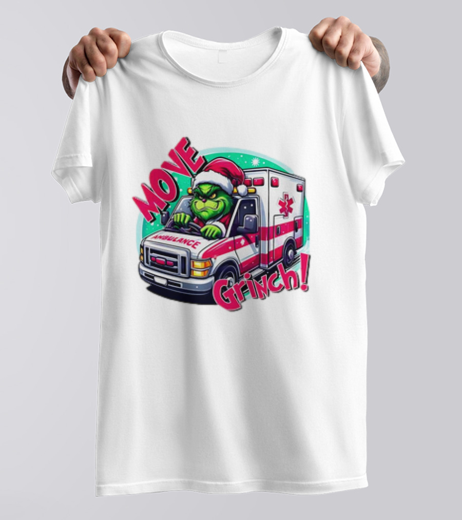 MOVE Grinch Christmas Ambulance Driver T-Shirt
