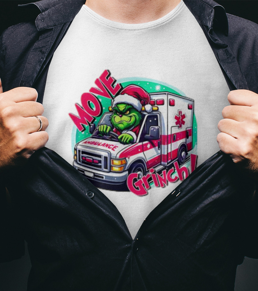 MOVE Grinch Christmas Ambulance Driver T-Shirt