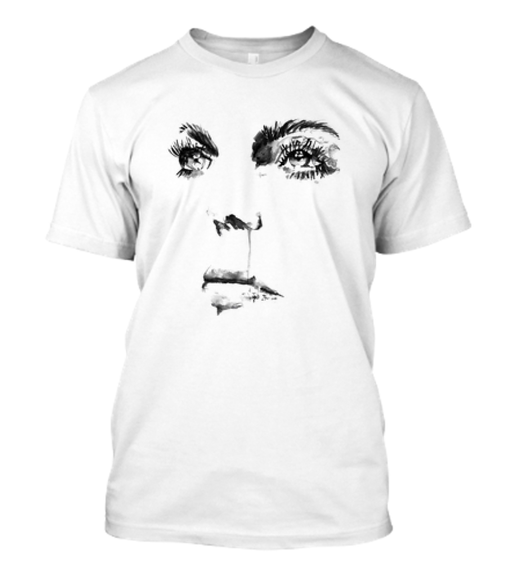 Sad Girl Classic Monochrome Expressionist Face T-Shirt