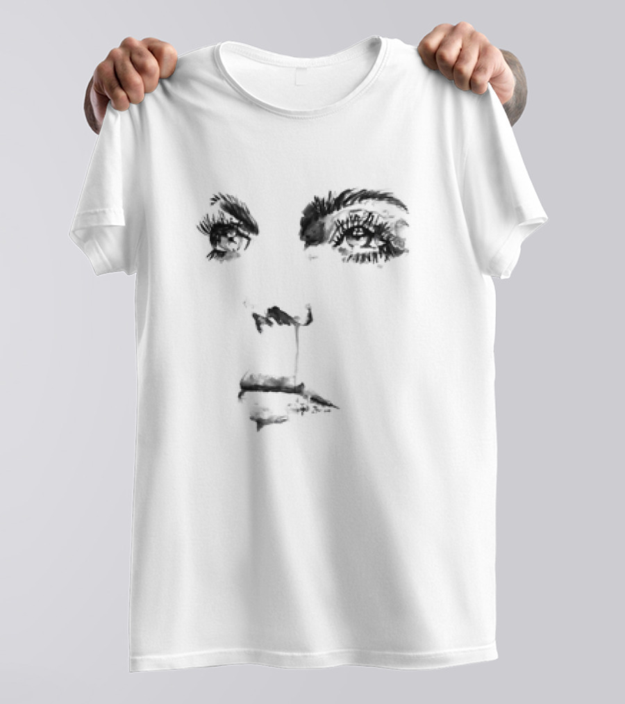 Sad Girl Classic Monochrome Expressionist Face T-Shirt