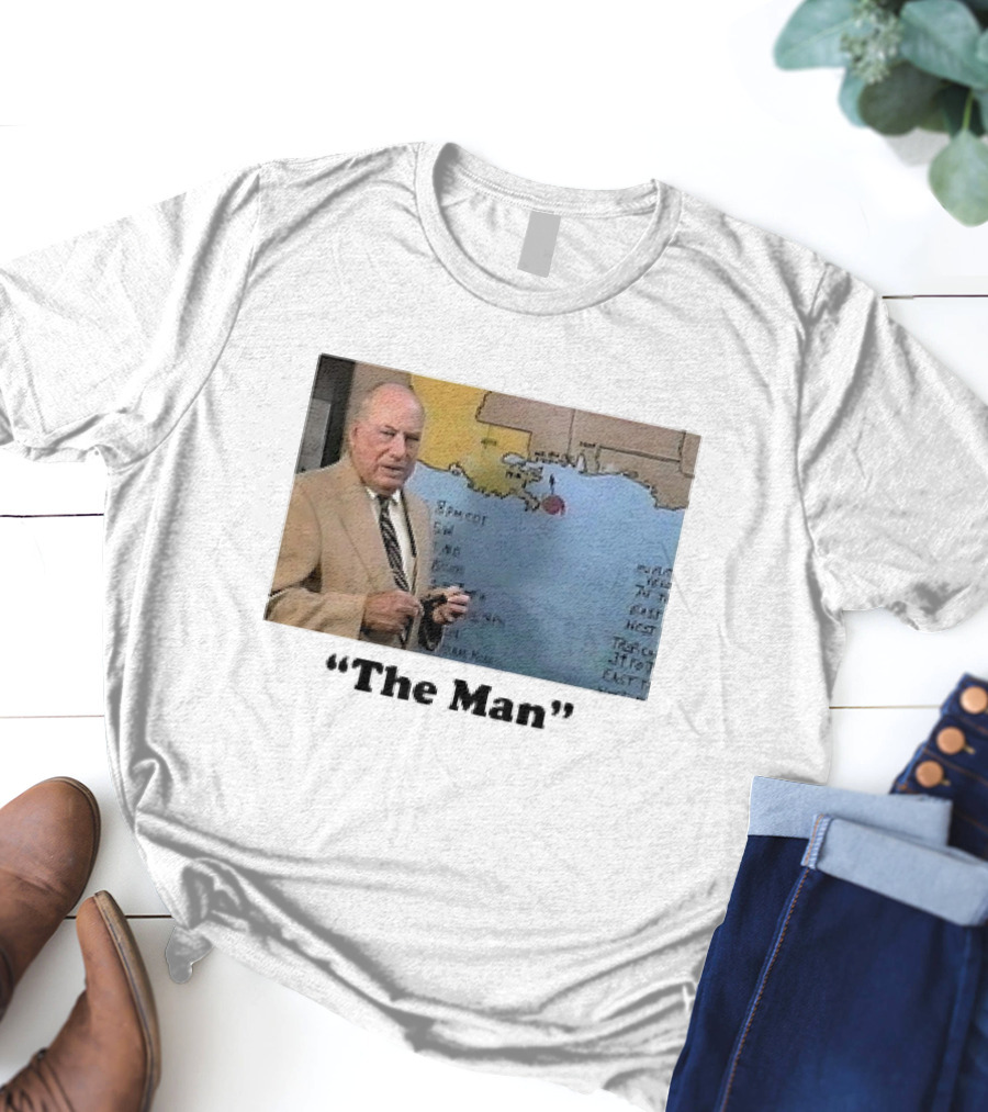 The Man Nash Roberts Weather Map Presentation T-Shirt