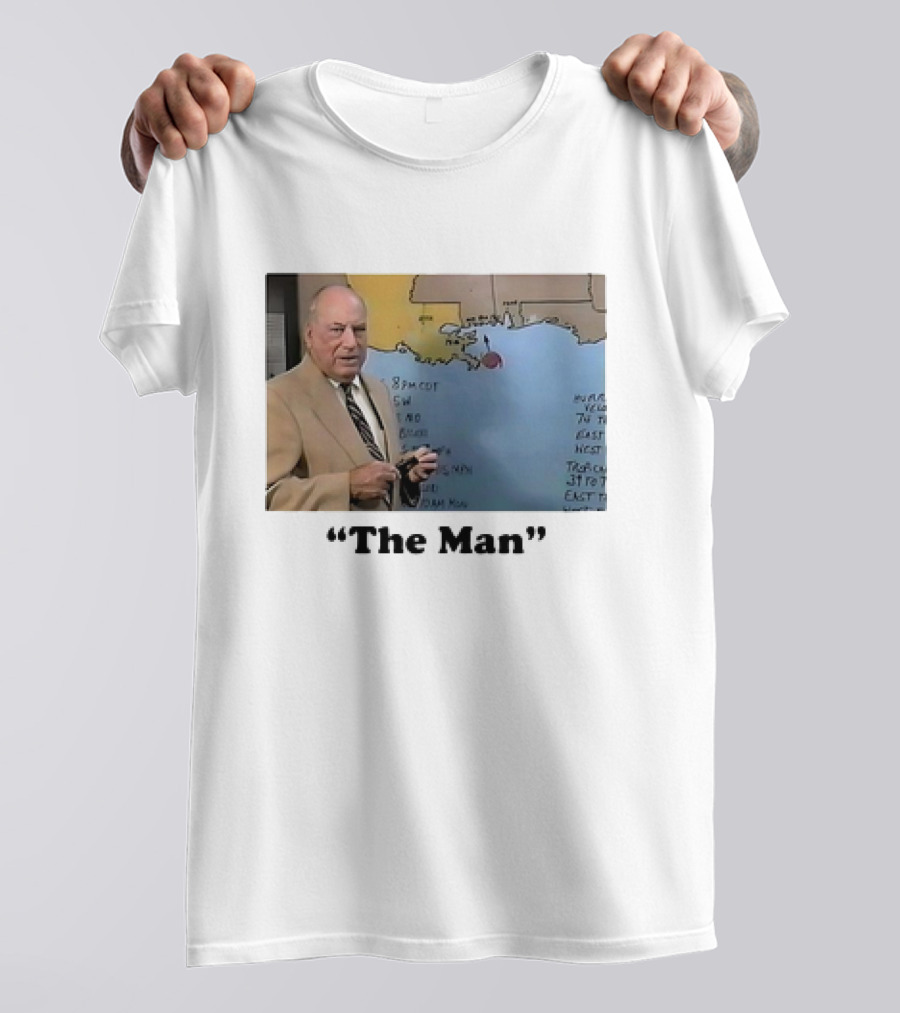 The Man Nash Roberts Weather Map Presentation T-Shirt