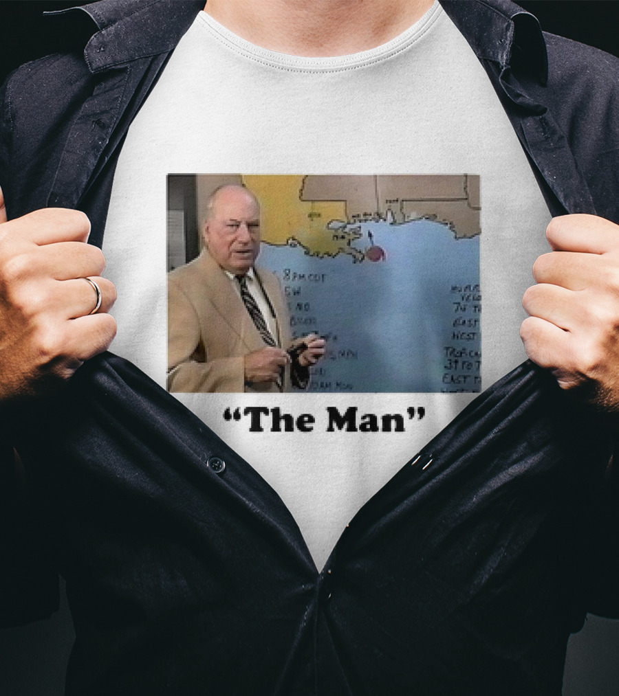 The Man Nash Roberts Weather Map Presentation T-Shirt