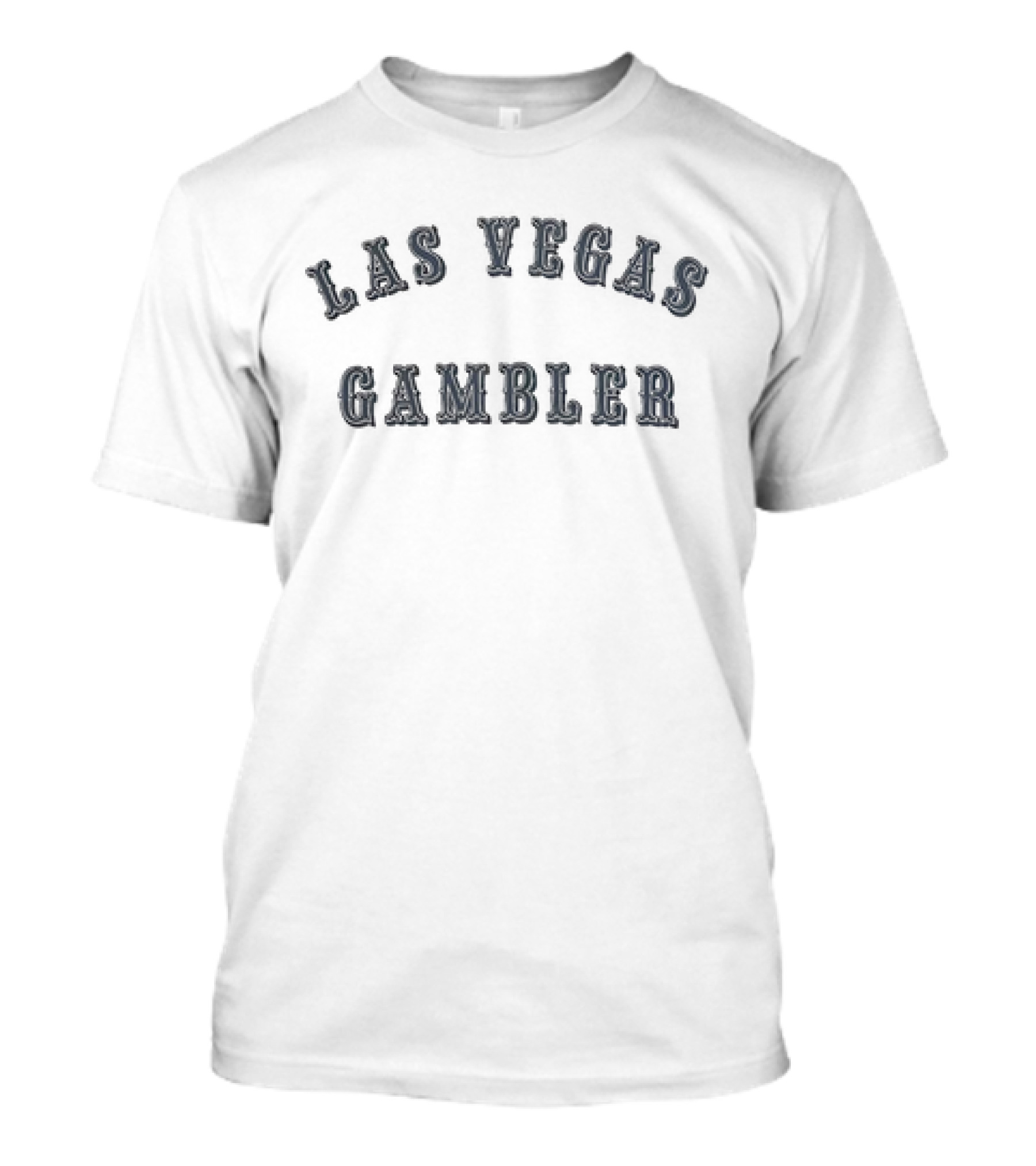 Las Vegas Gambler Vintage Style Typography T-Shirt