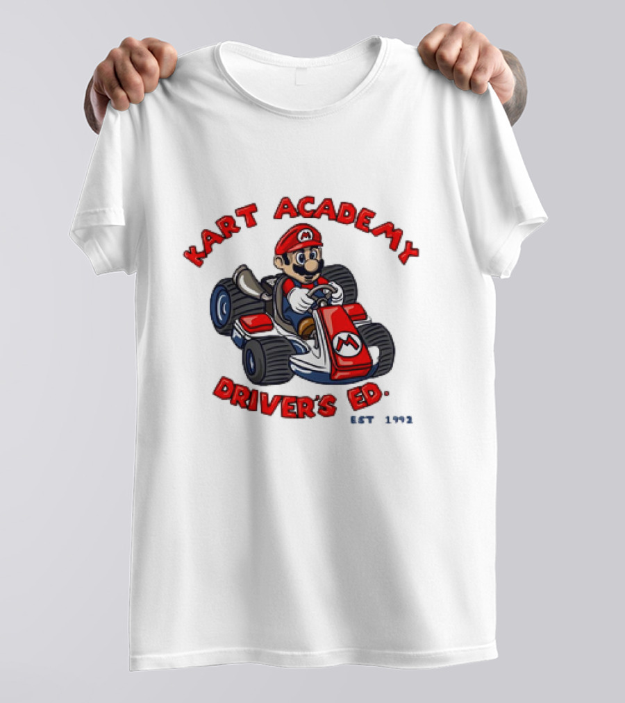 Kart Academy Driver's Ed Mario Kart Est 1992 T-Shirt