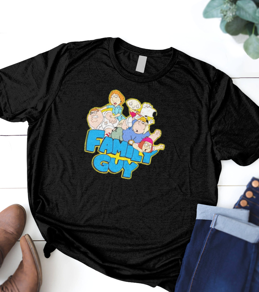 Family Guy Classic Cartoon Characters Fight Scene Vintage T-Shirt