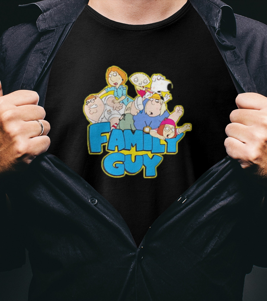 Family Guy Classic Cartoon Characters Fight Scene Vintage T-Shirt