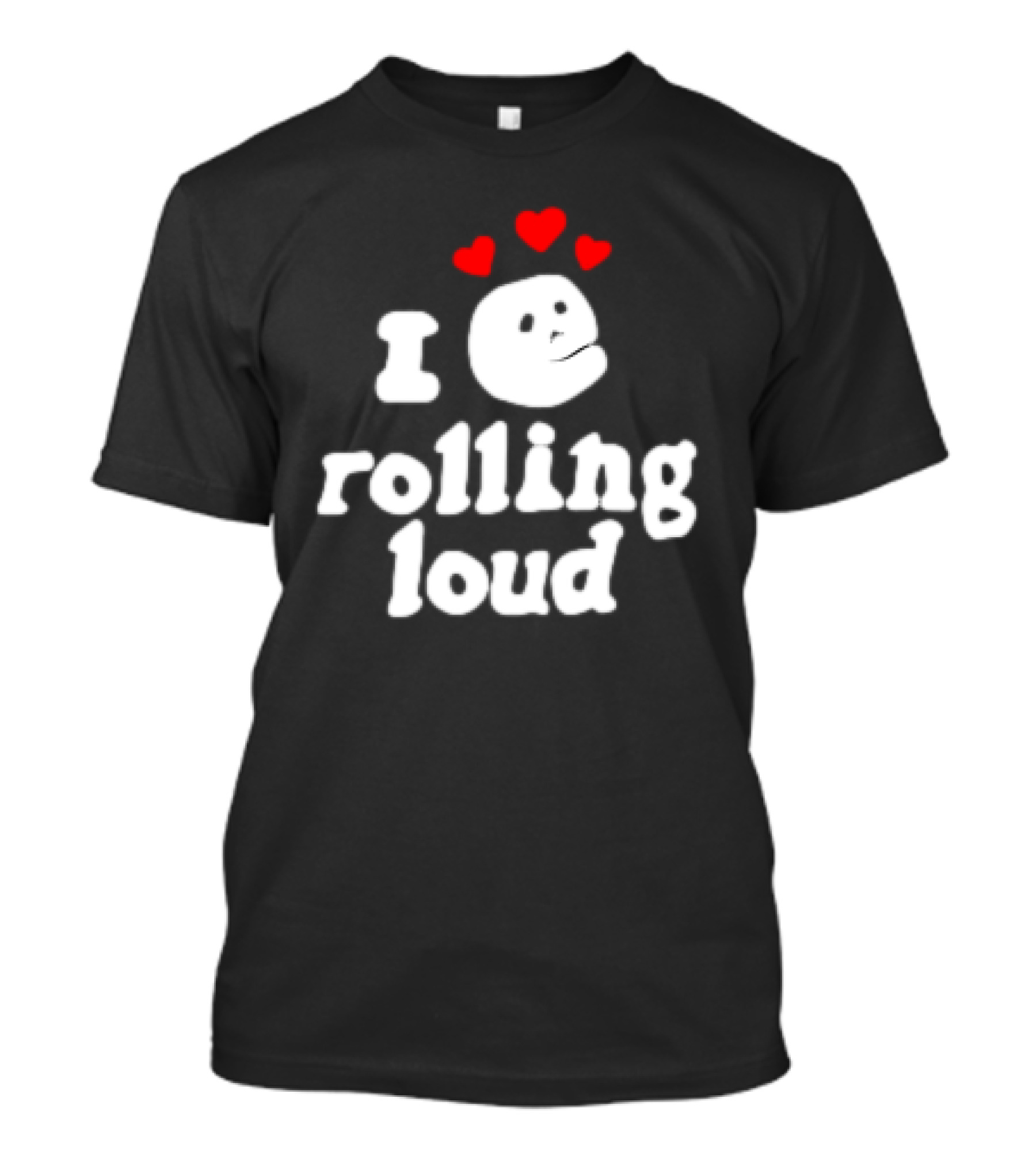 I Love Rolling Loud With Heart Emoji Face T-Shirt