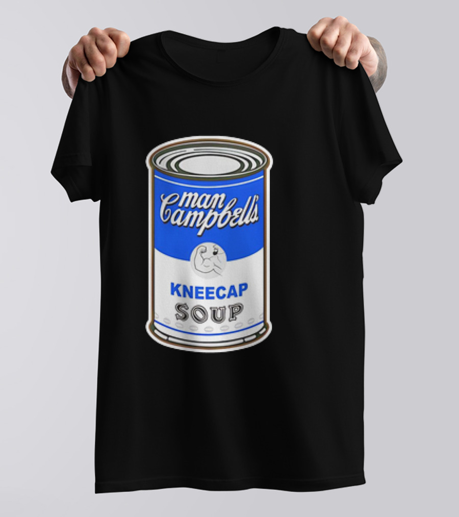 Man Campbell’s Vintage Kneecap Soup Can T-Shirt