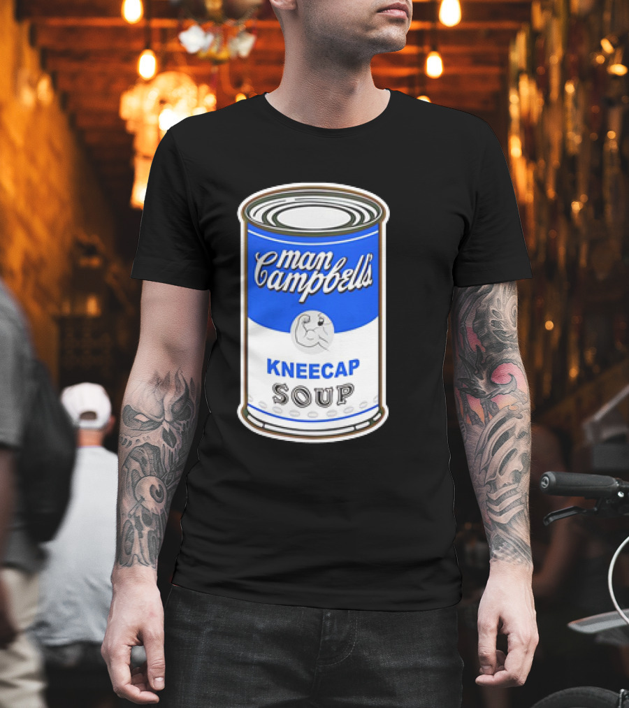 Man Campbell’s Vintage Kneecap Soup Can T-Shirt