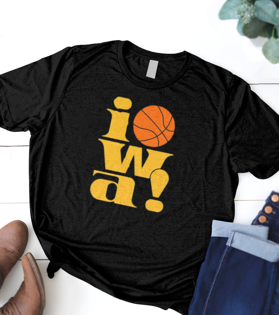 Old School Iowa Vintage Basketball T-Shirt