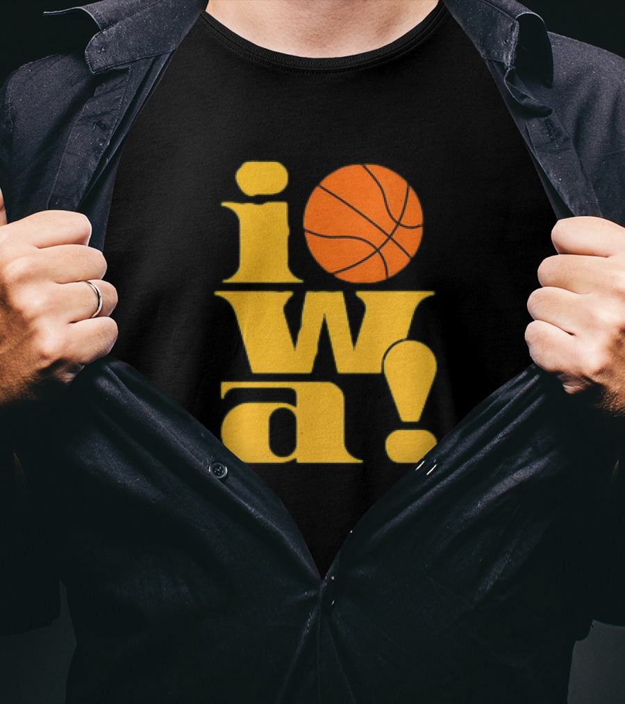 Old School Iowa Vintage Basketball T-Shirt