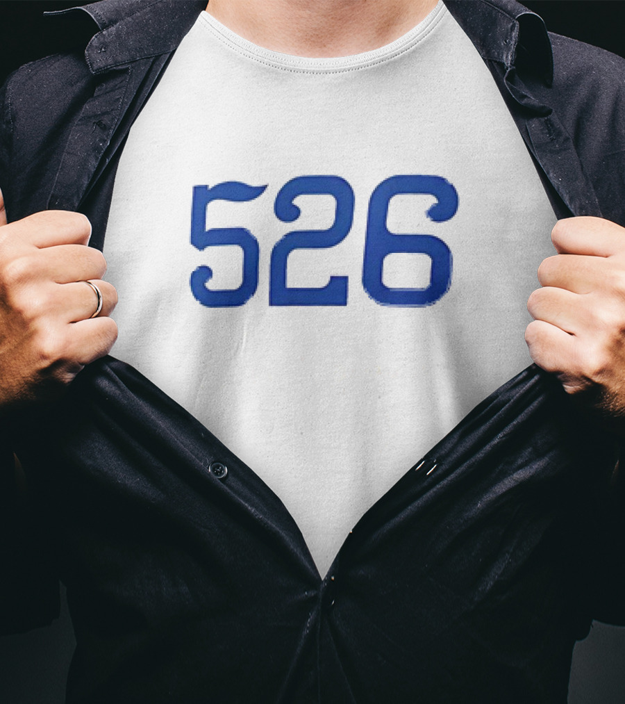 526 Lou Clinton Red Sox Blue Number T-Shirt