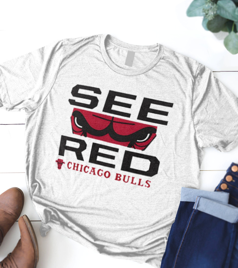 See Red Chicago Bulls T-Shirt
