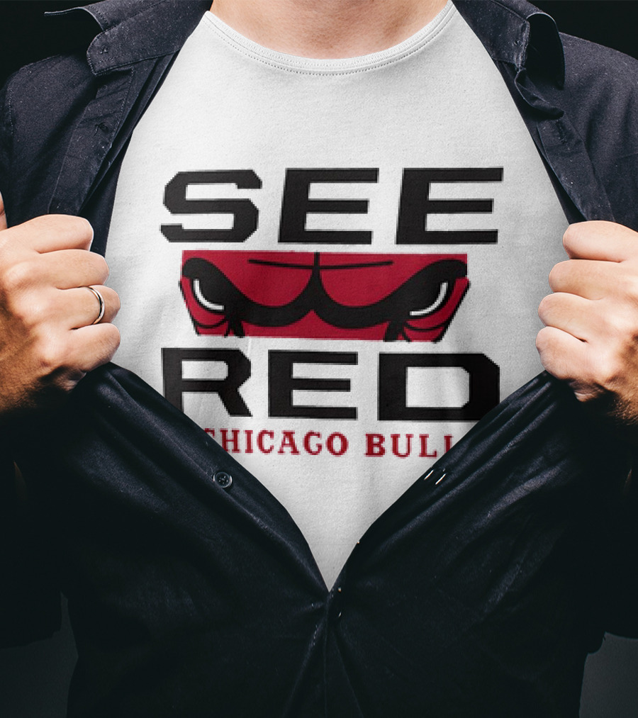 See Red Chicago Bulls T-Shirt