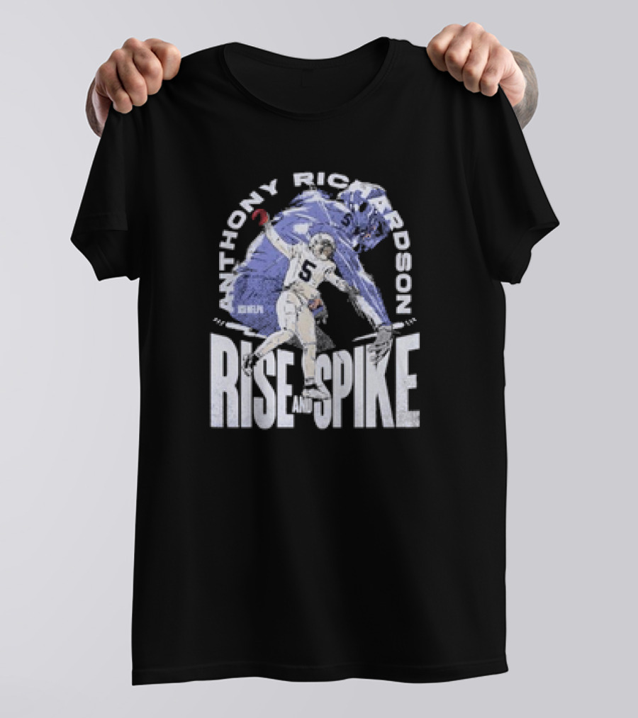 Anthony Richardson Indianapolis Colts Rise And Spike Football Action T-Shirt
