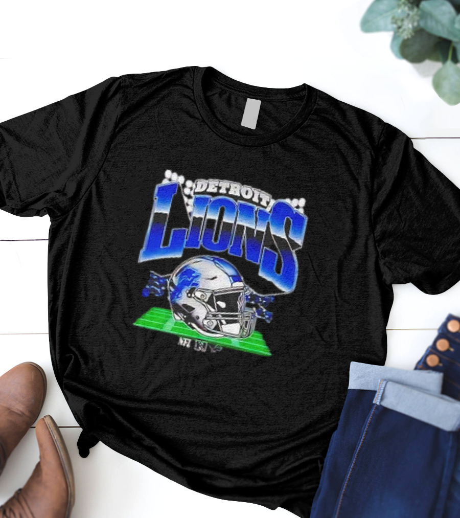 Detroit Lions NFL Football Helmet Stadium T-Shirt