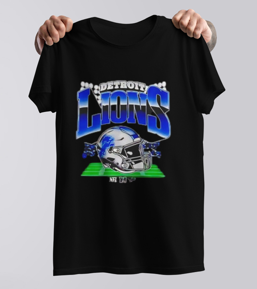 Detroit Lions NFL Football Helmet Stadium T-Shirt