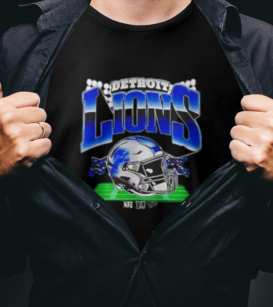 Detroit Lions NFL Football Helmet Stadium T-Shirt