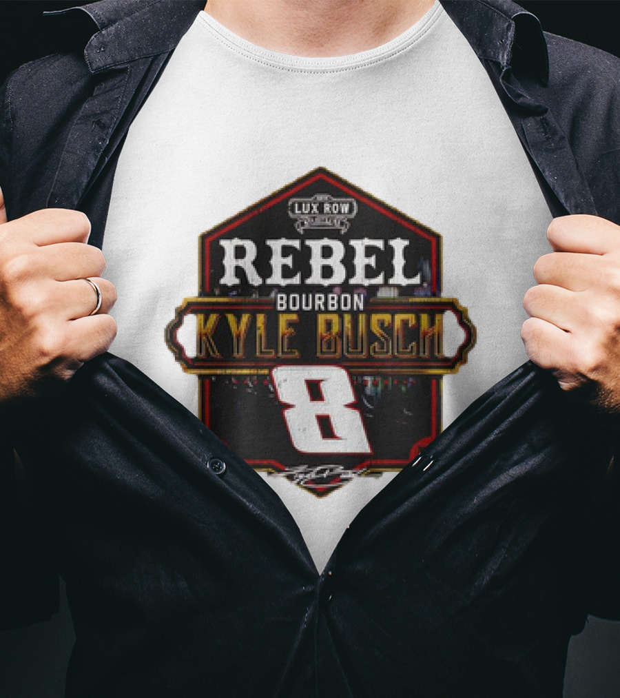 Kyle Busch Rebel Bourbon Lux Row NASCAR 8 T-Shirt
