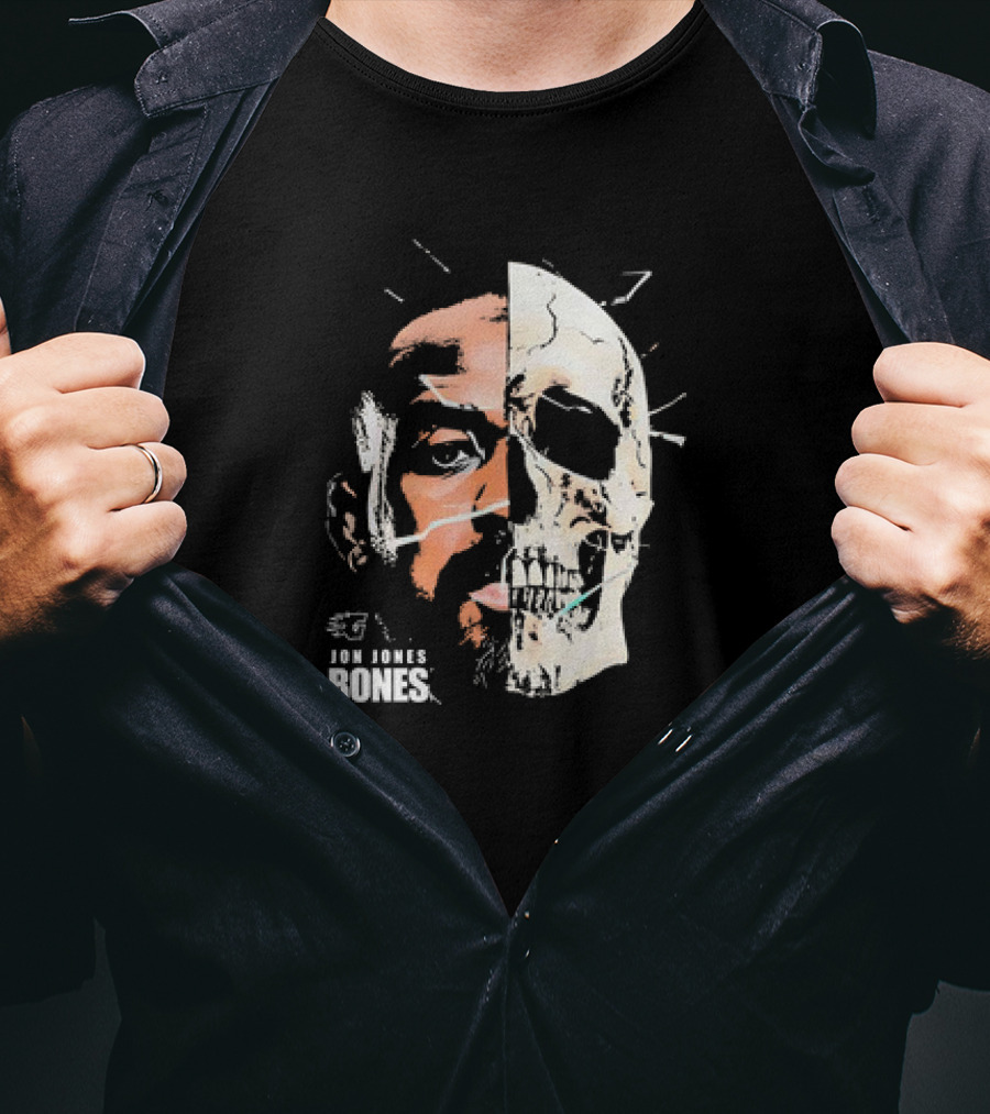Jon Jones Bones UFC Split Face Skull T-Shirt