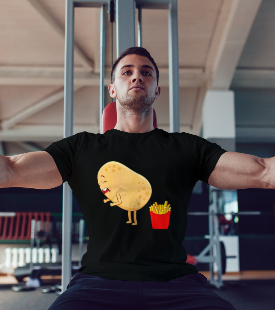 Potato Poops Fries Funny Cartoon T-Shirt