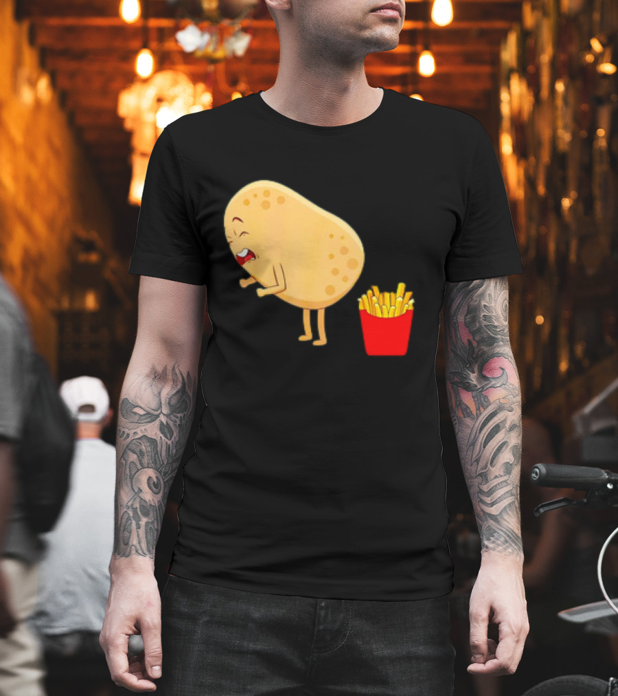 Potato Poops Fries Funny Cartoon T-Shirt