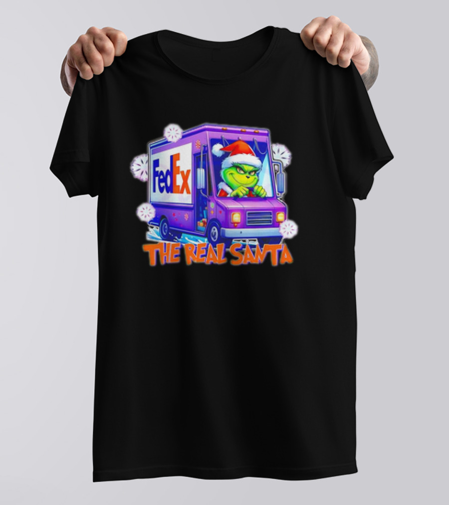 The Real Santa Grinch FedEx Truck Christmas Delivery T-Shirt
