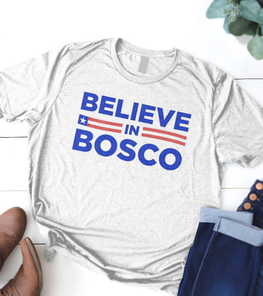 BELIEVE IN BOSCO Star Stripes American Motif T-Shirt