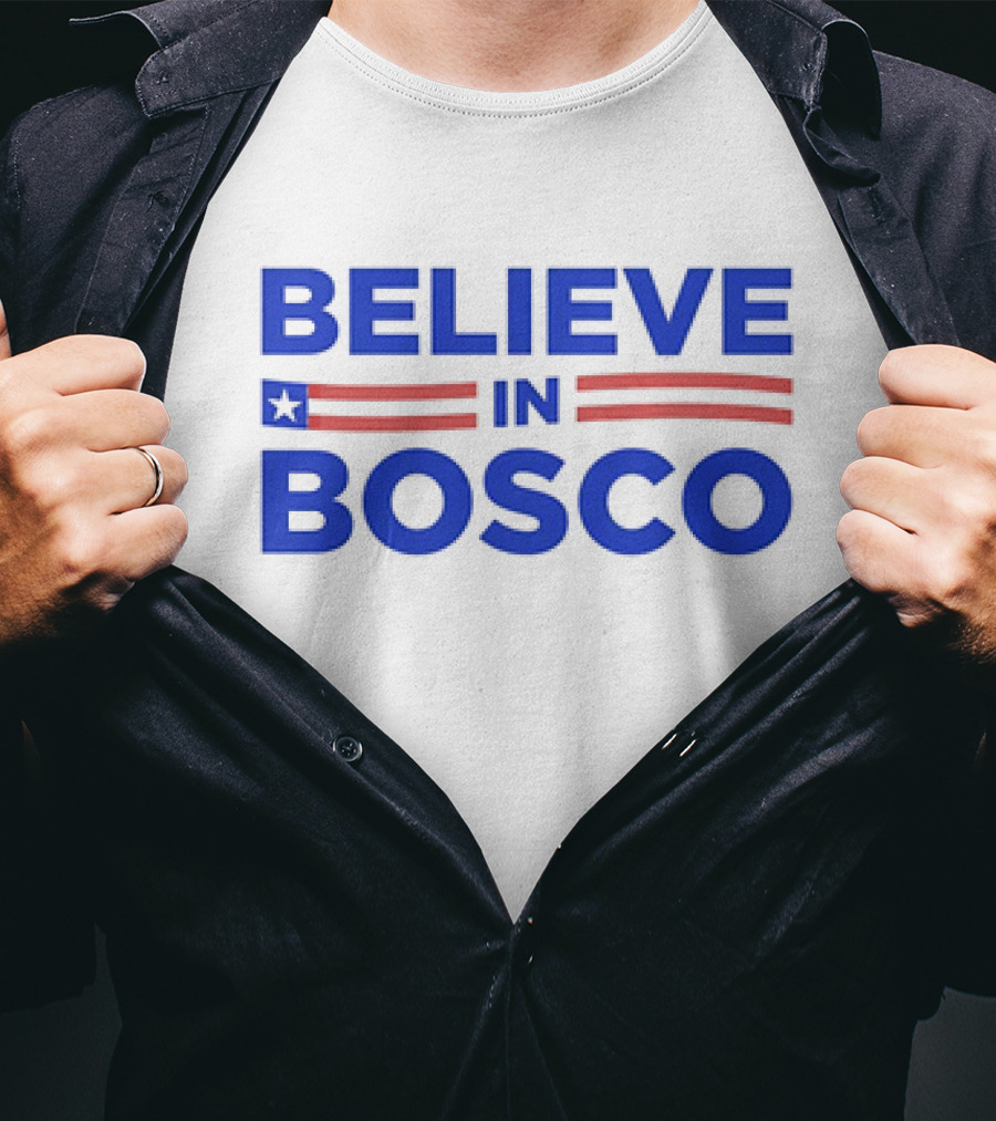 BELIEVE IN BOSCO Star Stripes American Motif T-Shirt