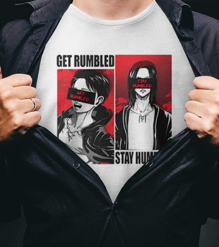 Get Rumbled Stay Humbled Attack On Titan Manga Characters T-Shirt