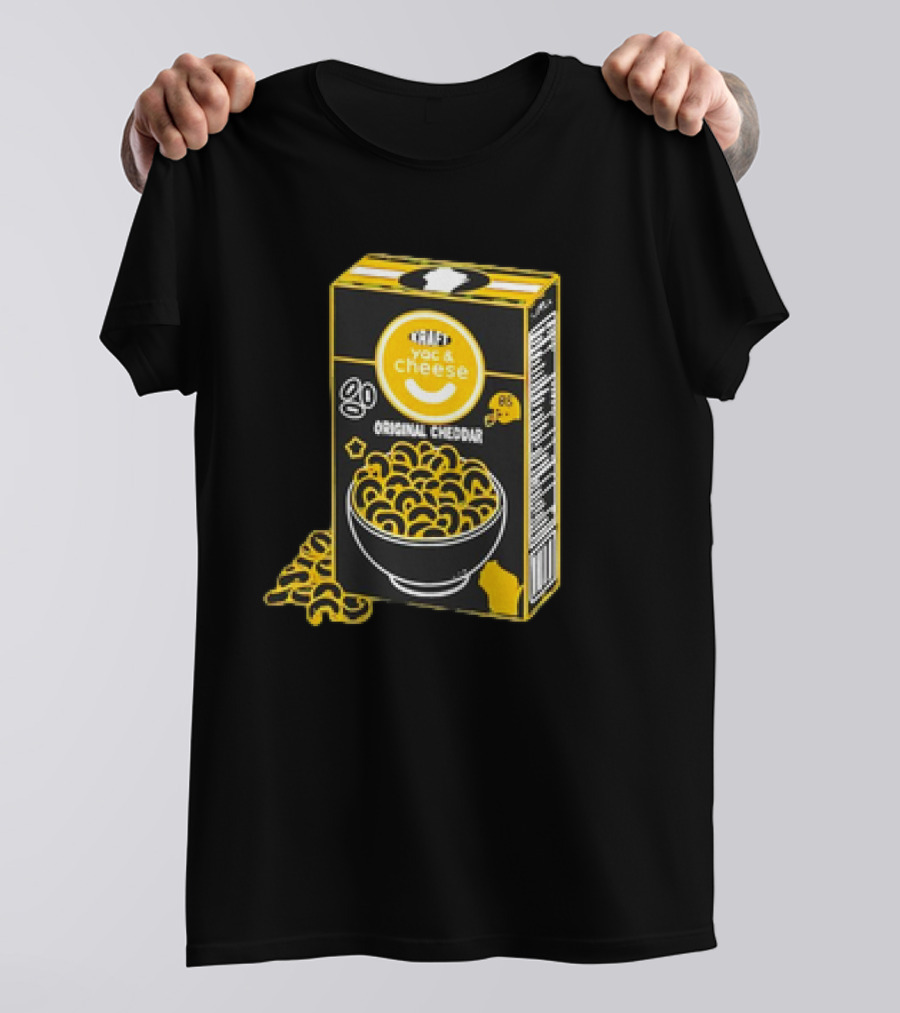 Kraft YAC ‘N Cheese Original Cheddar Box With Smiley Face T-Shirt