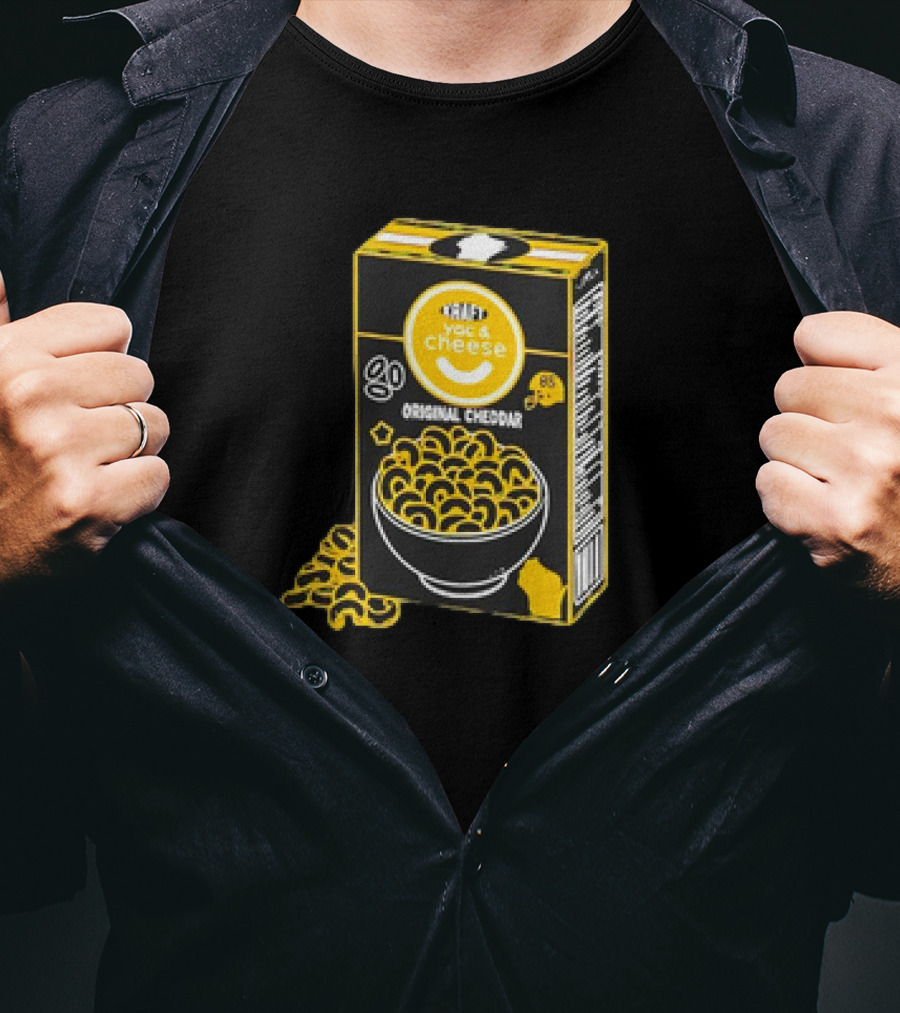 Kraft YAC ‘N Cheese Original Cheddar Box With Smiley Face T-Shirt
