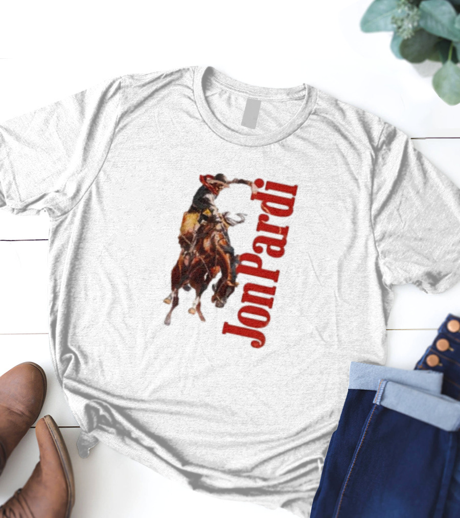 Jon Pardi Cowboy Riding Bronco Wild West T-Shirt