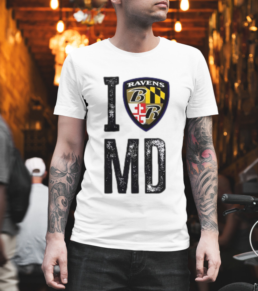 I Ravens Shield MD Baltimore Original T-Shirt