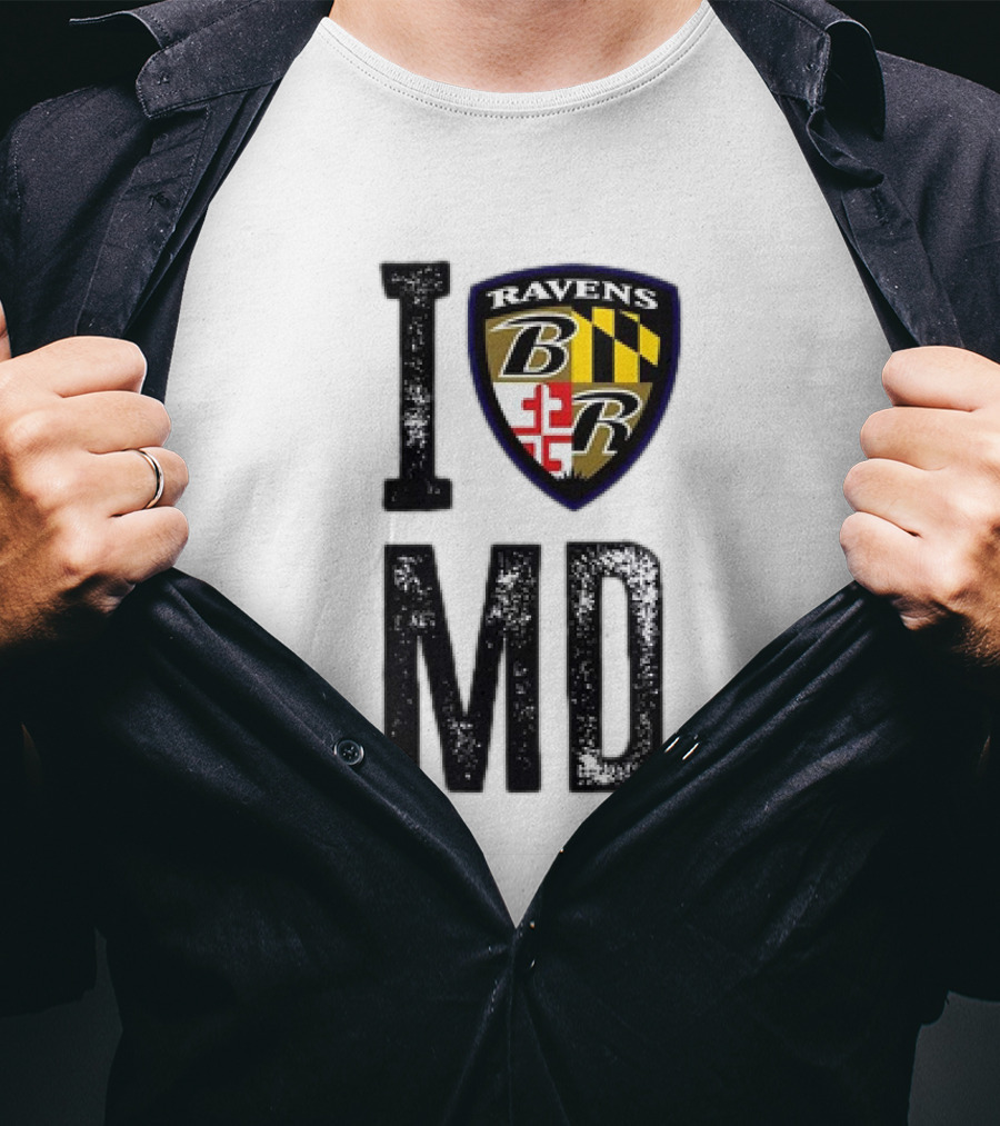 I Ravens Shield MD Baltimore Original T-Shirt
