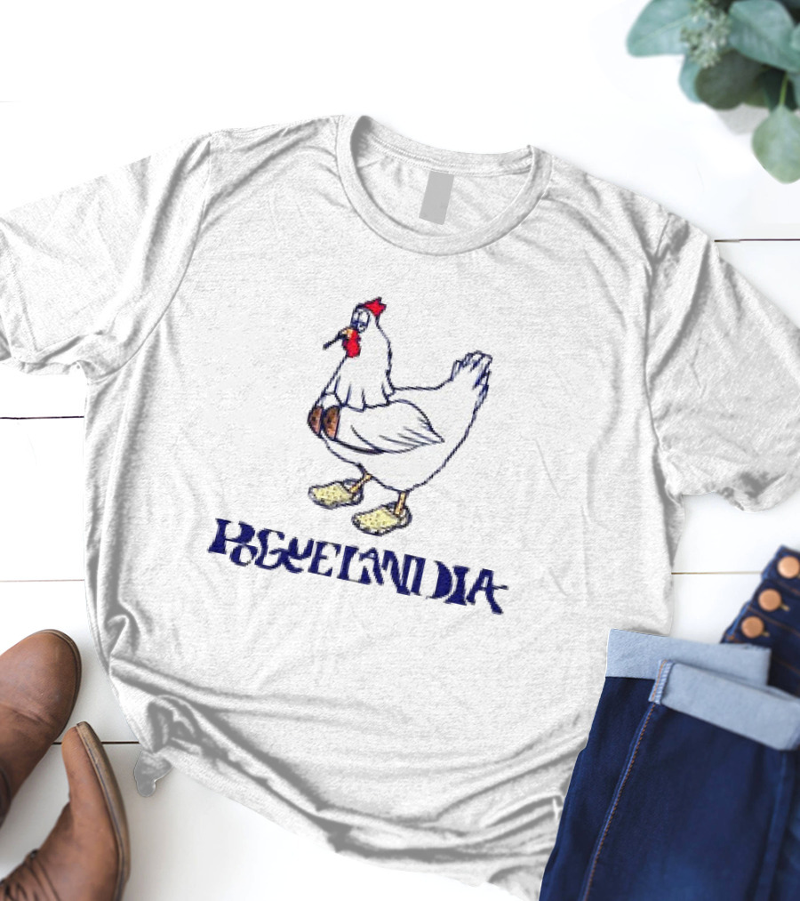 Poguelandia Chicken Wearing Shoes T-Shirt