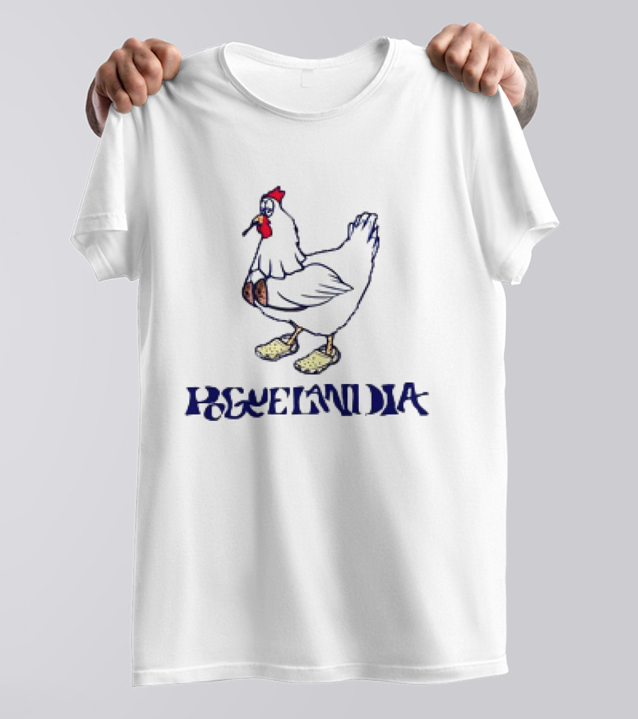 Poguelandia Chicken Wearing Shoes T-Shirt