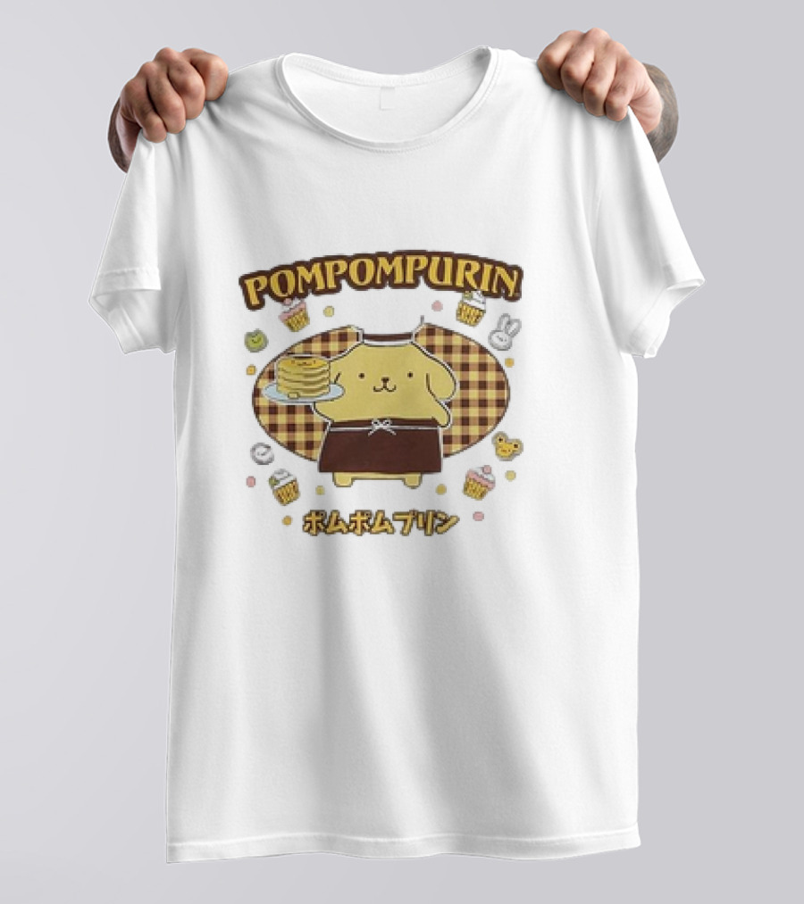Pompompurin Sweet Pancake Delight With Cute Desserts T-Shirt