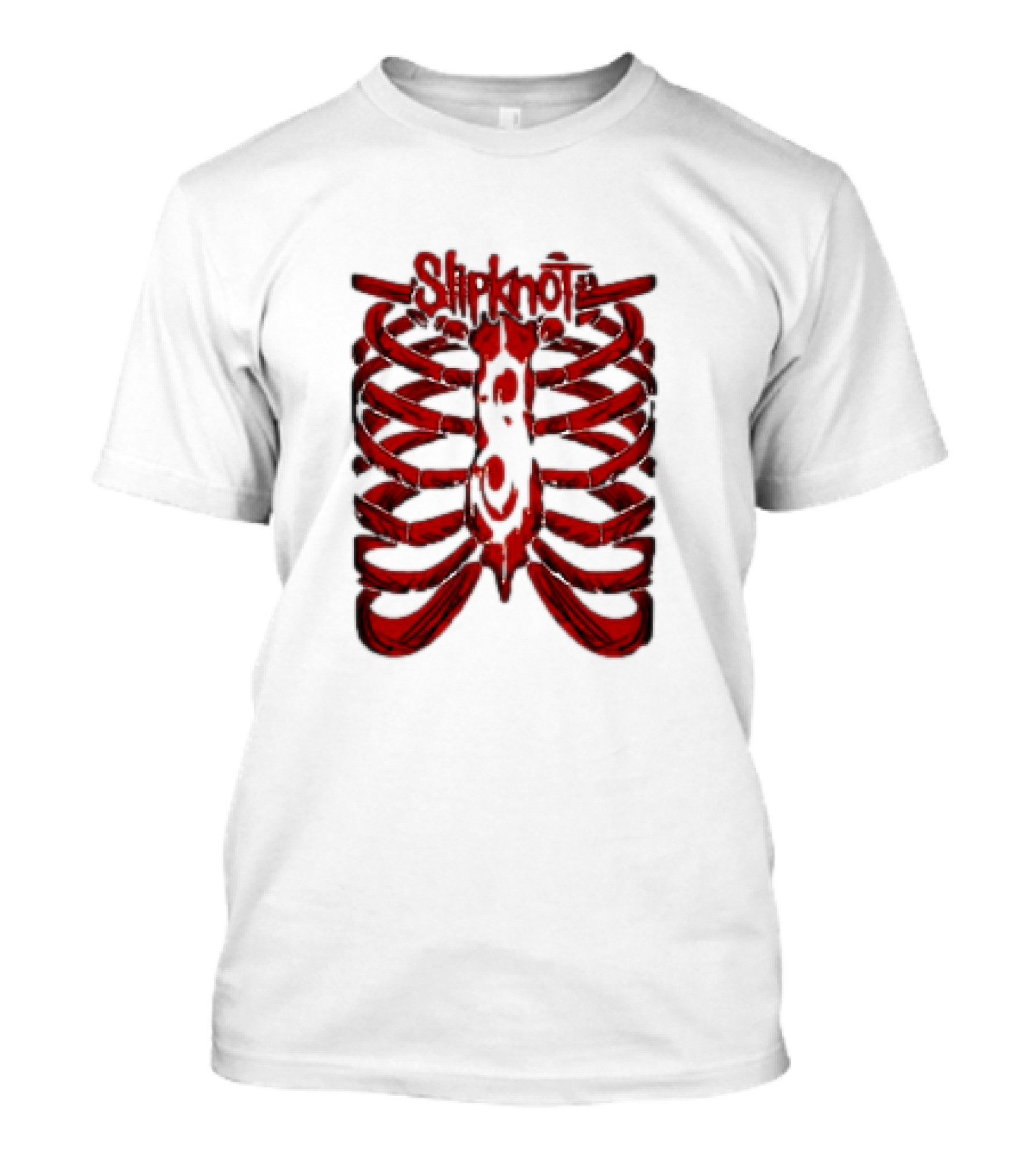 Slipknot Ribcage Skeleton Logo Red T-Shirt