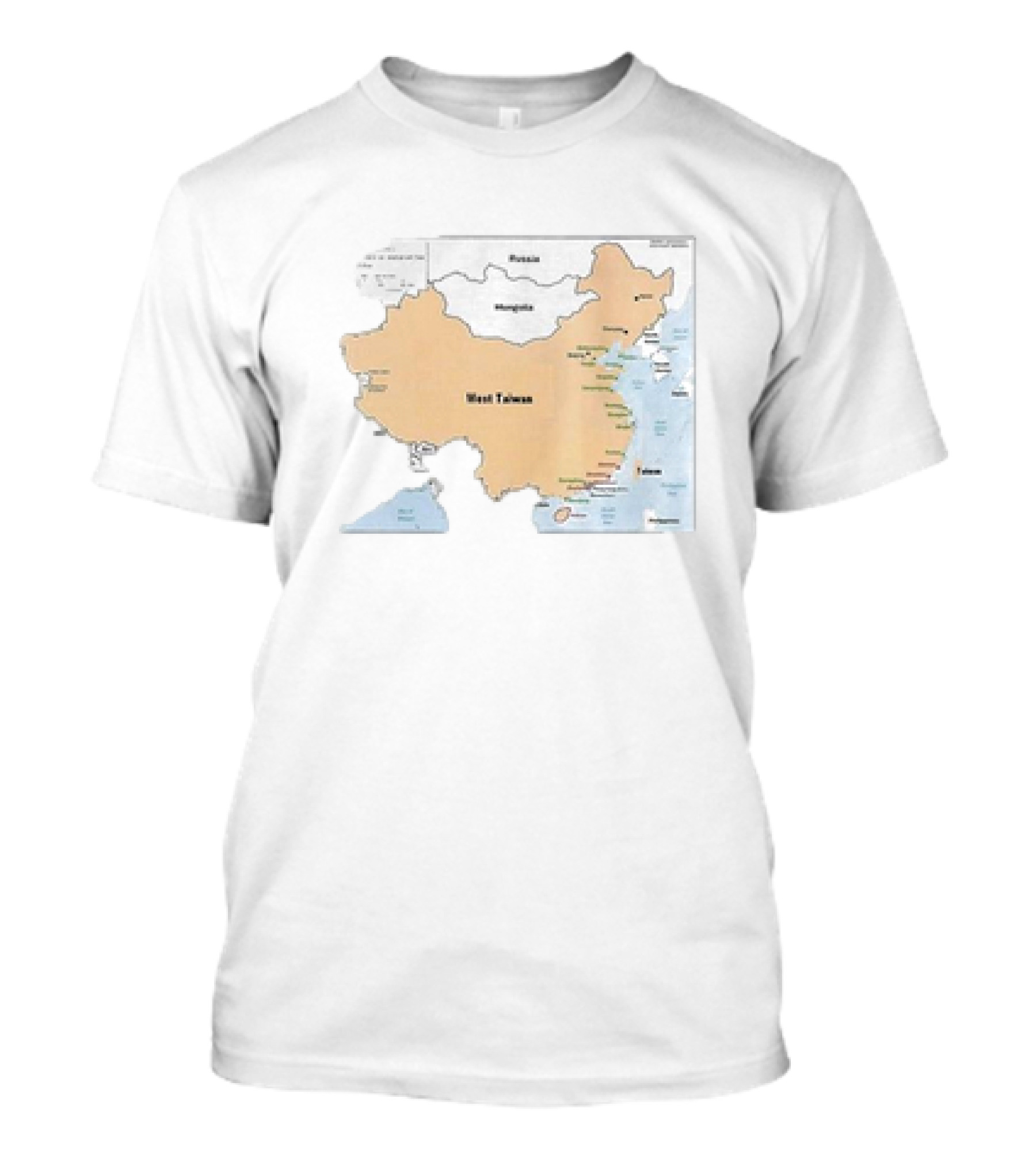 Terrible Maps West Taiwan Parody Map T-Shirt