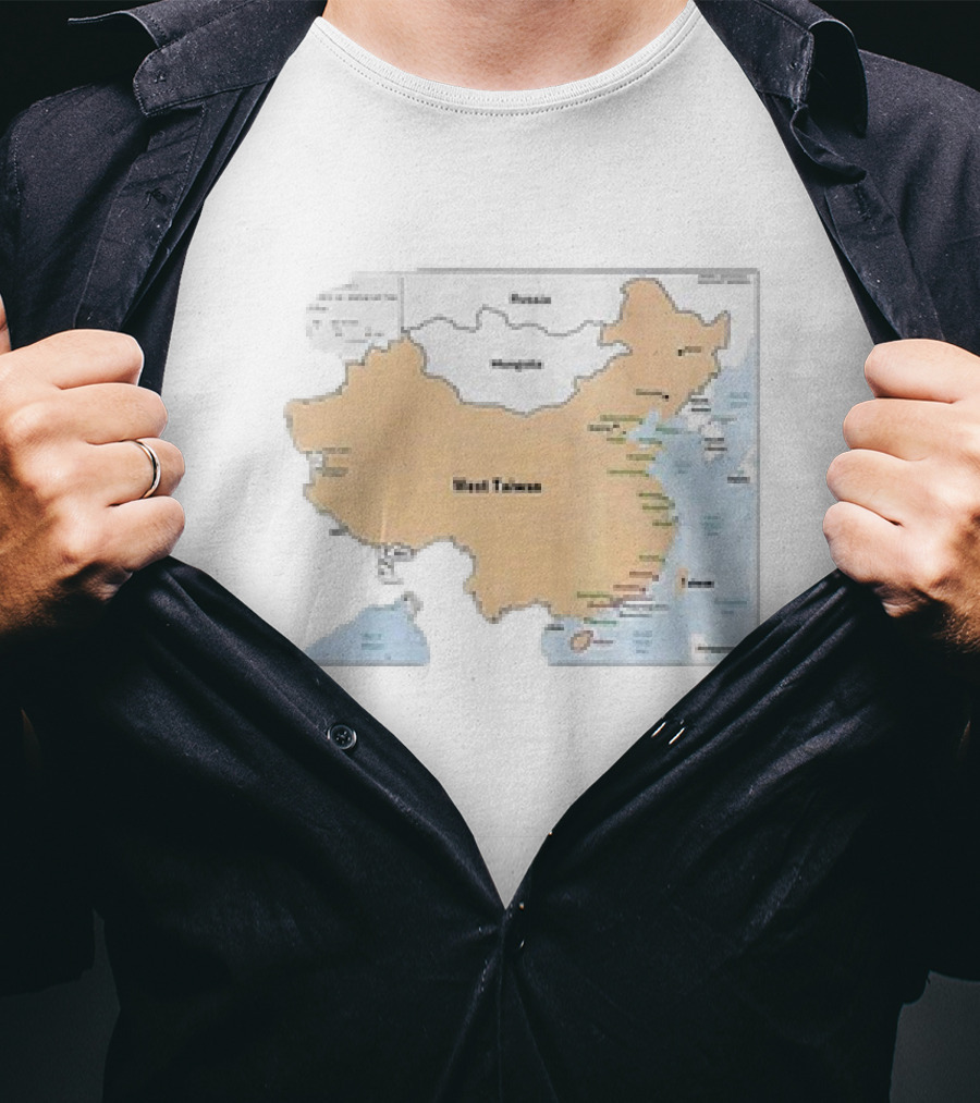 Terrible Maps West Taiwan Parody Map T-Shirt
