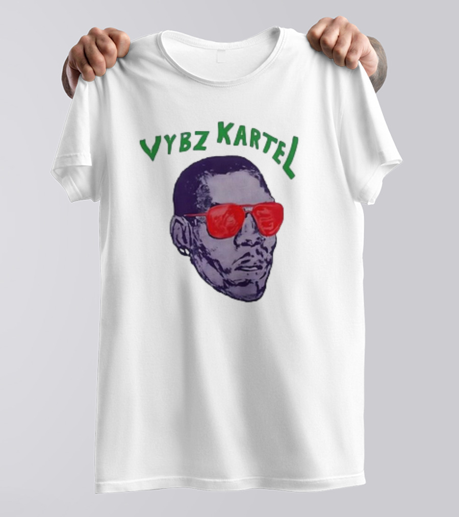 Vybz Kartel Head Red Sunglasses T-Shirt