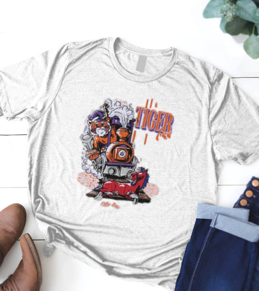 Tiger Express Steamrolls SMU Mustangs Clemson Victory T-Shirt