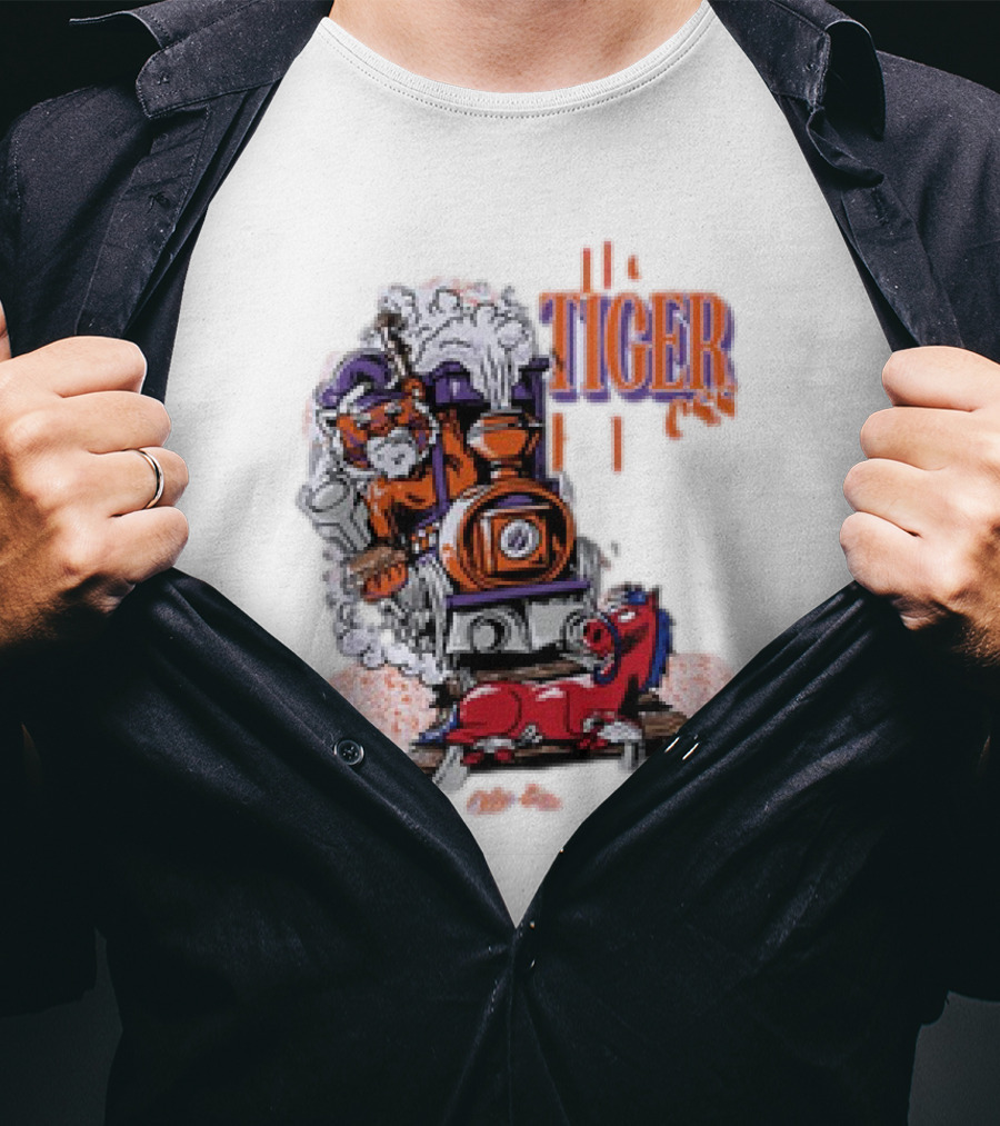 Tiger Express Steamrolls SMU Mustangs Clemson Victory T-Shirt