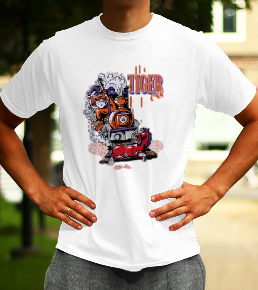 Tiger Express Steamrolls SMU Mustangs Clemson Victory T-Shirt