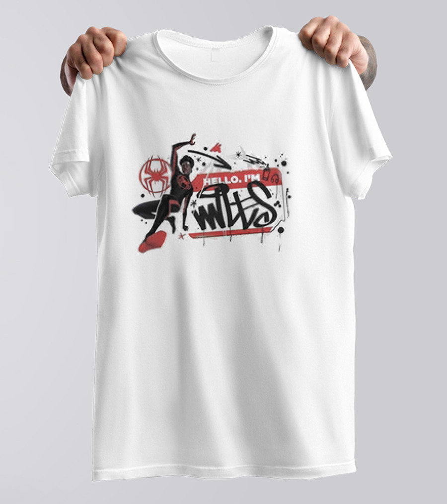 Marvel Spider-Man Across The Spider-Verse Hello I'm Miles T-Shirt