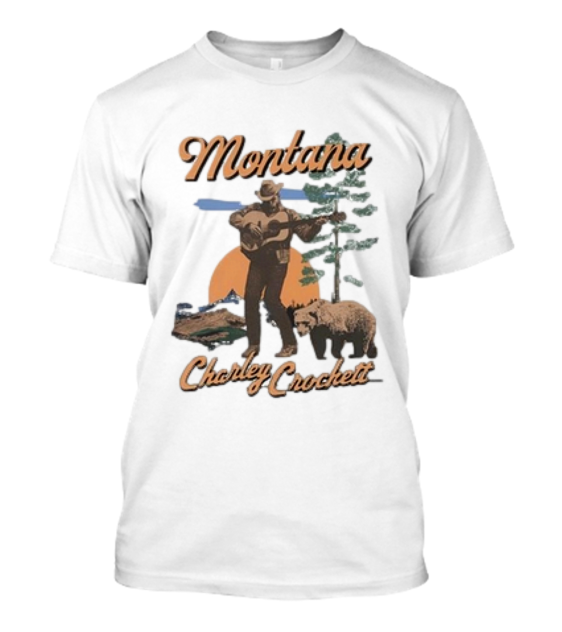 Charley Crockett Montana Bear Scenic Music Adventure T-Shirt