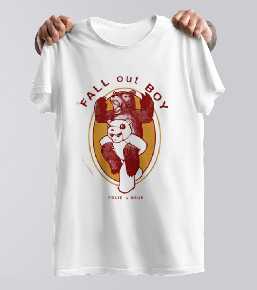 FALL OUT BOY FOLIE À DEUX Bear And Panda T-Shirt