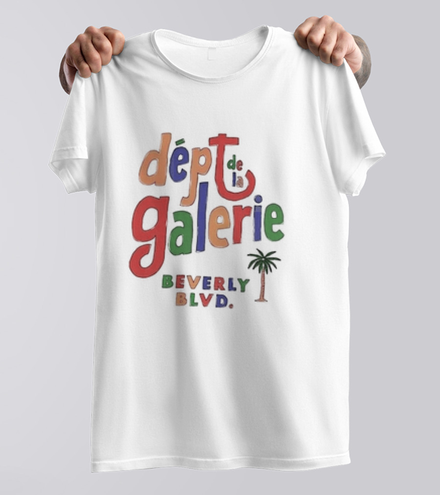 Dept De La Galerie Beverly Blvd Palm Tree Artistry T-Shirt
